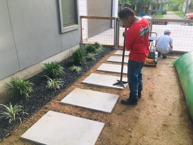 Landscaping clean-up project